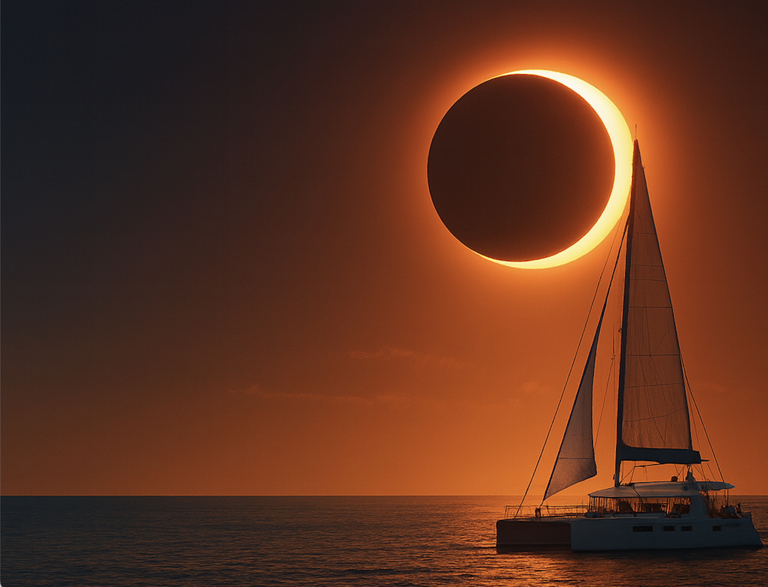 Solar Eclipse in Spain 2026 observed from the Sea - the ultimate way to enjoy the eclipse